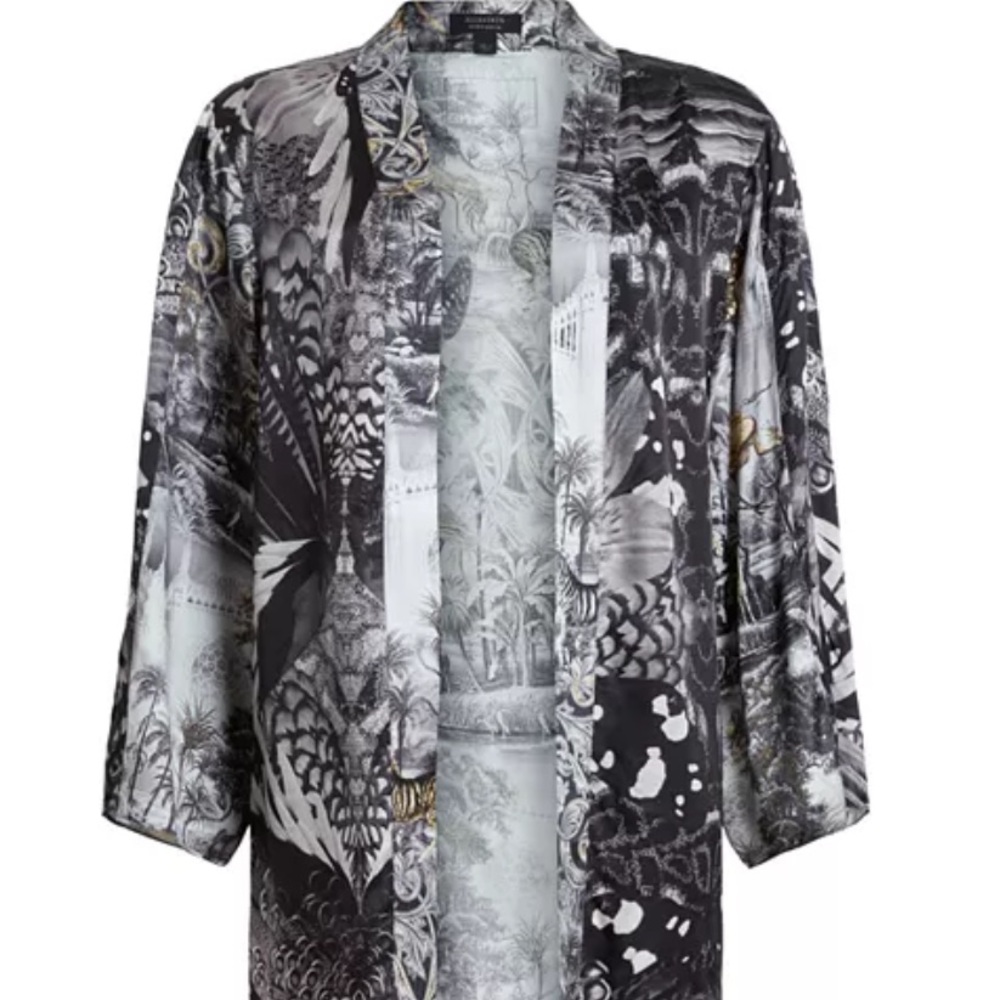 AllSaints Casi Gene Printed Kimono - Sz. UK 16/US 12 - Picture 6 of 16
